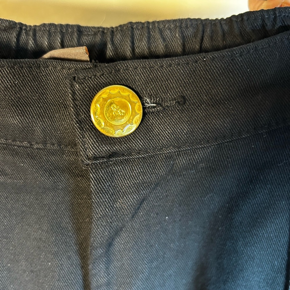 Big Bud Press Western Pants - Paintstamp Lazy Daisy Black & Cream - Size XS - Picture 5 of 13